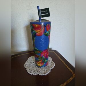 Farm Rio Starbucks Colorful Stainless Steel Tumbler 24oz Limited Edition 2025